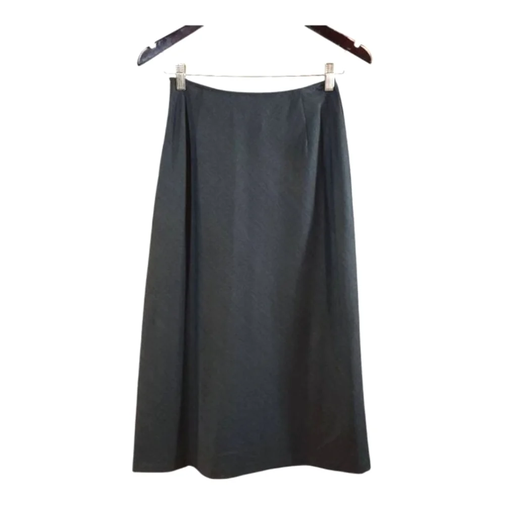 Vintage Lafayette 148 NY Wool Blend A-line Maxi Skirt in Gray Classic Women's 0P